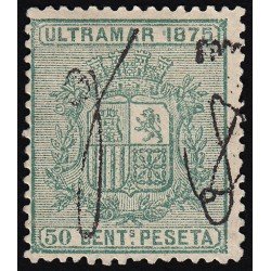 Puerto Rico 6 1875 Escudo de España Coat of Spain MH