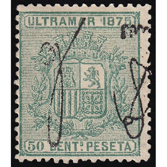 Puerto Rico 6 1875 Escudo de España Coat of Spain MH