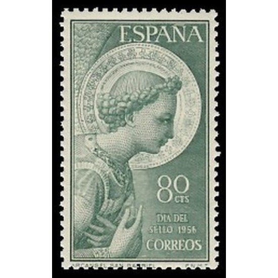 España Spain 1195 1956 Arcángel San Gabriel MNH