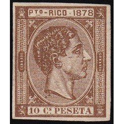 Puerto Rico 19 SD Sin dentar1878 Alfonso XII MH