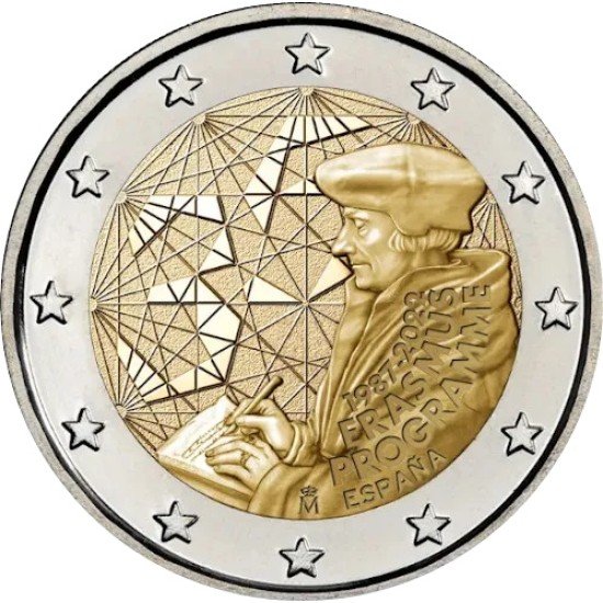 España 2022 2 € euros conmemorativos Programa Erasmus