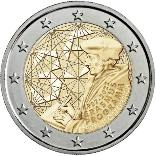 Austria 2022 2 € euros conmemorativos Programa Erasmus