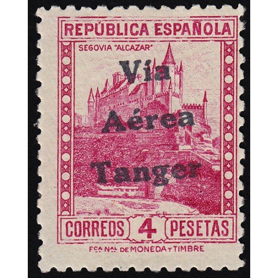 Tánger 139 1938 Habilitado impreso en Tánger MNH Tánger 139 1938 Habilitado impreso en Tánger MNH