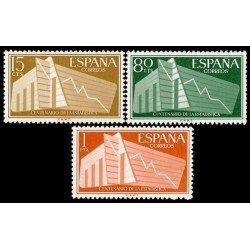 España Spain 1196/98 1956 I Centenario de la estadística Española MNH