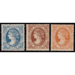 Cuba Telégrafos 4/6 1869 Isabel II MH Cuba Telégrafos 4/6 1869 Isabel II MH