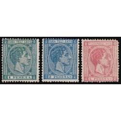 Cuba Telégrafos 35/37 1876 Escudo de España MH Cuba Telégrafos 35/37 1876 Escudo de España MH