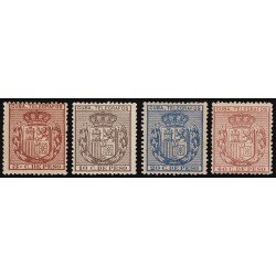Cuba Telégrafos 77/80 1894 Escudo de España MH Cuba Telégrafos 77/80 1894 Escudo de España MH