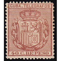 Cuba Telégrafos 80 1894 Escudo de España MH Cuba Telégrafos 80 1894 Escudo de España MH