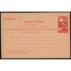 Cabo Juby Enteros Postales 2 1934 Tipos de Marruecos Habilitados