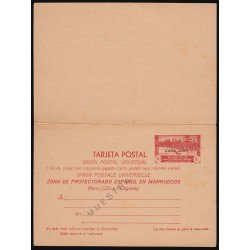 Cabo Juby Enteros Postales 4 1935 Tipos de Marruecos Habilitados