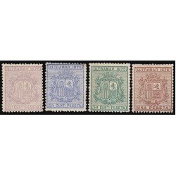 Cuba  31/34  1875 Escudo de España MH