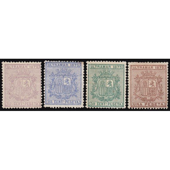 Cuba  31/34  1875 Escudo de España MH