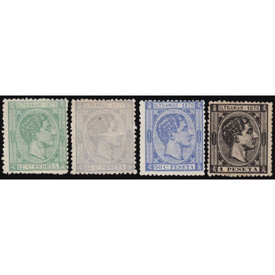 Cuba 35/38 1876  Alfonso XII MH 