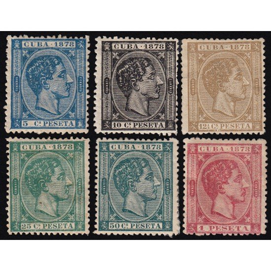 Cuba 44/49 1878 Alfonso XII MH Cuba 44/49 1878 Alfonso XII MH