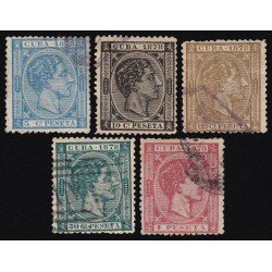 Cuba 44/49 1878 Alfonso XII Usados Cuba 44/49 1878 Alfonso XII Usados