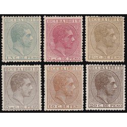Cuba 62/67 1881  Alfonso XII MH