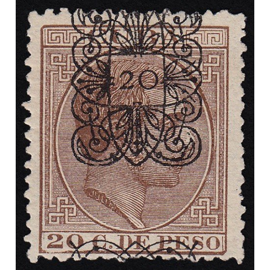 Cuba 76 1883 Alfonso XII Habilitado MH Cuba 76 1883 Alfonso XII Habilitado MH