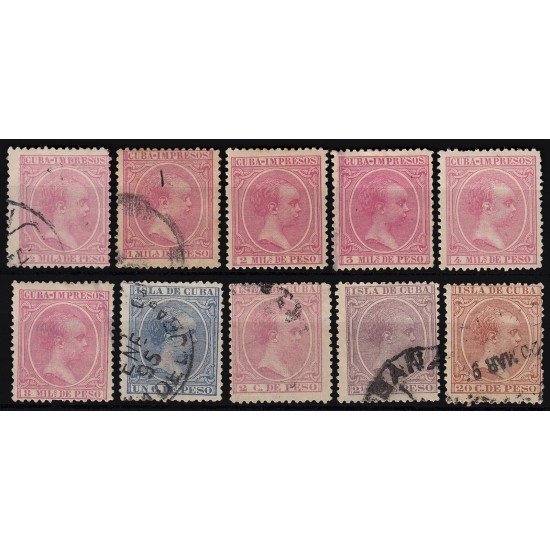 Cuba 130/39 1894 Alfonso XIII Usados Cuba 130/39 1894 Alfonso XIII Usados