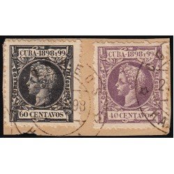 Cuba 169/70 1898 Alfonso XIII  Usados