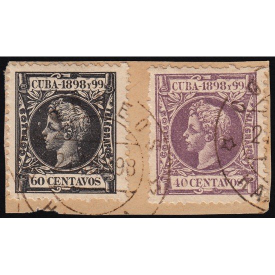 Cuba 169/70 1898 Alfonso XIII Usados Cuba 169/70 1898 Alfonso XIII Usados
