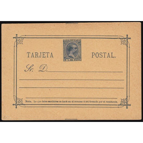 Filipinas Philippines Entero Postal 9 1894 AlfonsoXIII 