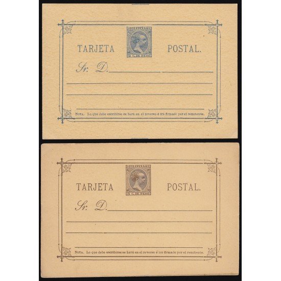 Filipinas Philippines Entero Postal 10/11 1896 AlfonsoXIII Filipinas Philippines Entero Postal 10/11 1896 AlfonsoXIII