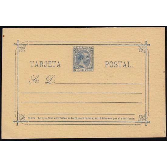 Filipinas Philippines Entero Postal 10 1896 AlfonsoXIII 