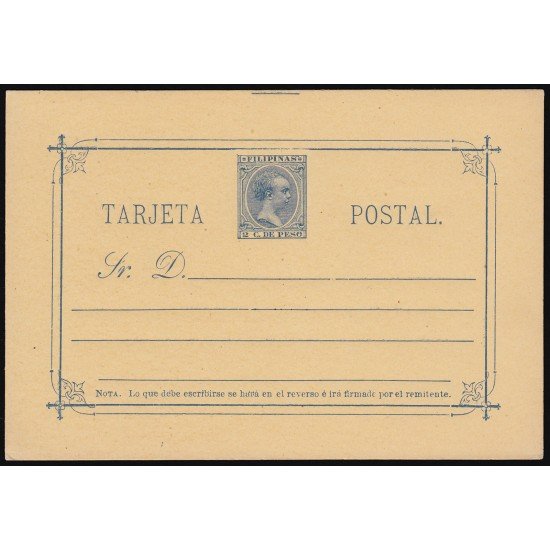 Filipinas Philippines Entero Postal 10 1896 AlfonsoXIII Filipinas Philippines Entero Postal 10 1896 AlfonsoXIII
