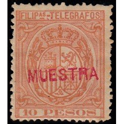Filipinas Philippines Telégrafos 47 M 1892 Escudo de España MH Filipinas Philippines Telégrafos 47 M 1892 Escudo de España MH