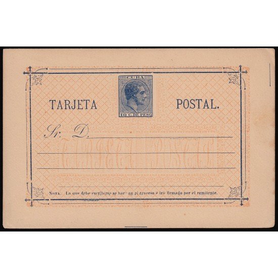 Cuba Entero Postal 19 1882 Alfonso XII Cuba Entero Postal 19 1882 Alfonso XII