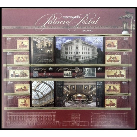 Mexico 2260/75 2007 100° del Palacio Postal MNH