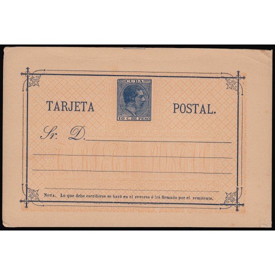 Cuba Entero Postal 19 1882 Alfonso XII Cuba Entero Postal 19 1882 Alfonso XII