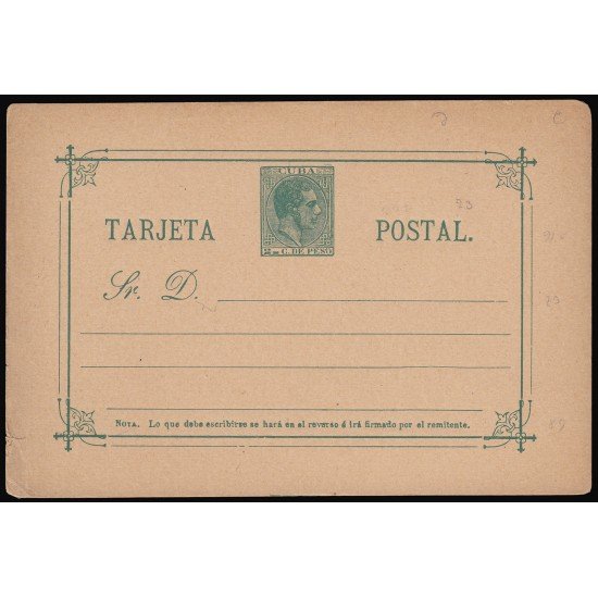 Cuba Entero Postal 22 1888 Alfonso XII Cuba Entero Postal 22 1888 Alfonso XII