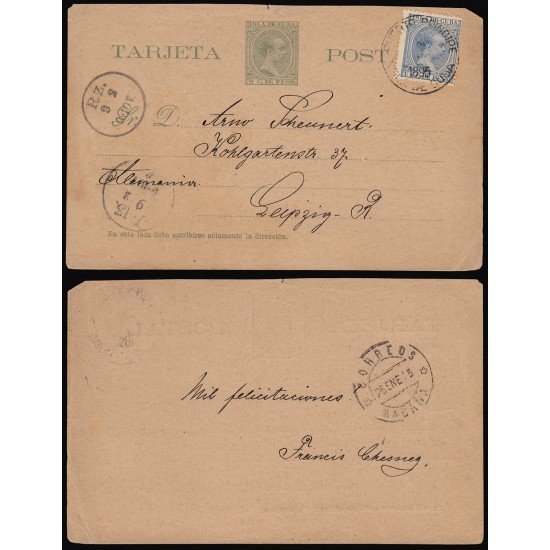 Cuba Entero Postal 27 1892-1896 Alfonso XIII