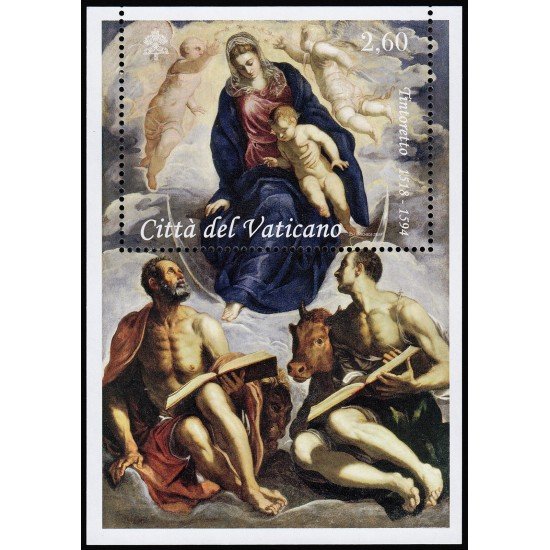 Vaticano F1793 2018 Hoja 500º aniversario Jacopo Robusti Tintoretto MNH Vaticano F1793 2018 Hoja 500º aniversario Jacopo Robusti Tintoretto MNH