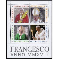 Vaticano F1773 2018 Hoja Personalidad. S.S. Francisco Papa Iglesia Católica MNH Vaticano F1773 2018 Hoja Personalidad. S.S. Francisco Papa Iglesia Católica MNH