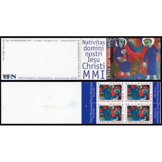 Vaticano C1248a 2001 Carnet 1248a Prioritario MNH