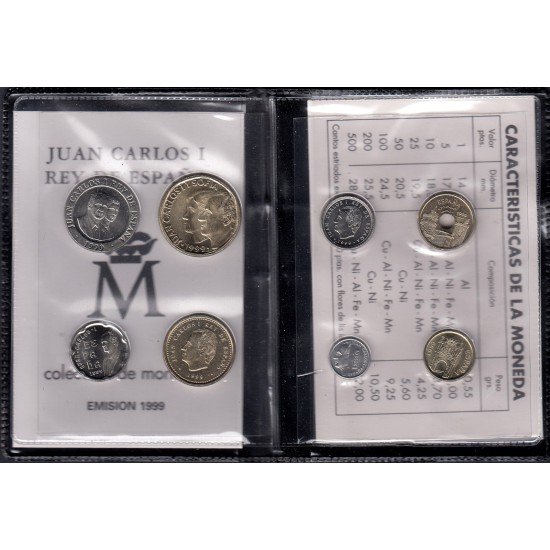 España Spain Cartera Oficial Pesetas 1999 Juan Carlos I FNMT