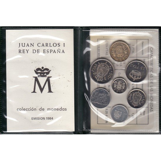España Spain Cartera Oficial Pesetas 1984 Juan Carlos I FNMT España Spain Cartera Oficial Pesetas 1984 Juan Carlos I FNMT