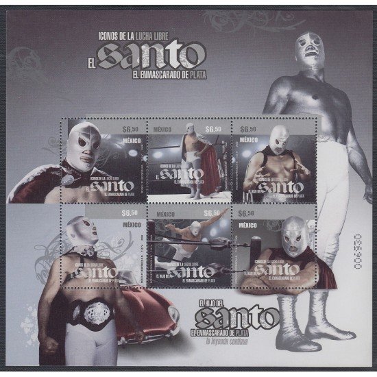 Mexico 2378/83 2008 El Santo Enmascarado de Plata MNH