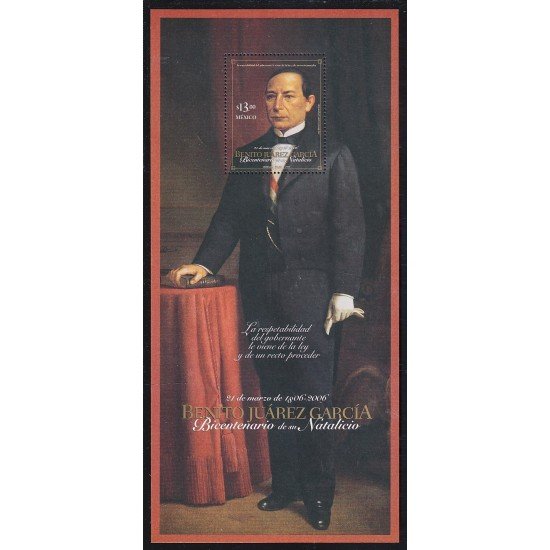 Mexico HB 64 2006 Personalidades. Benito Juárez García MNH