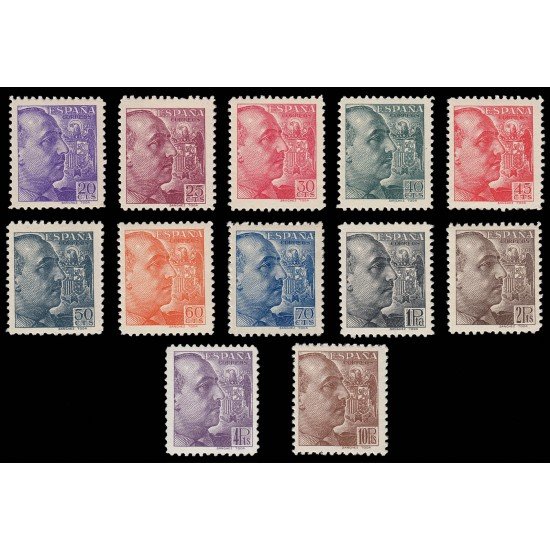 España Spain 867/78 1939 General Franco Sanchez Toda MNH
