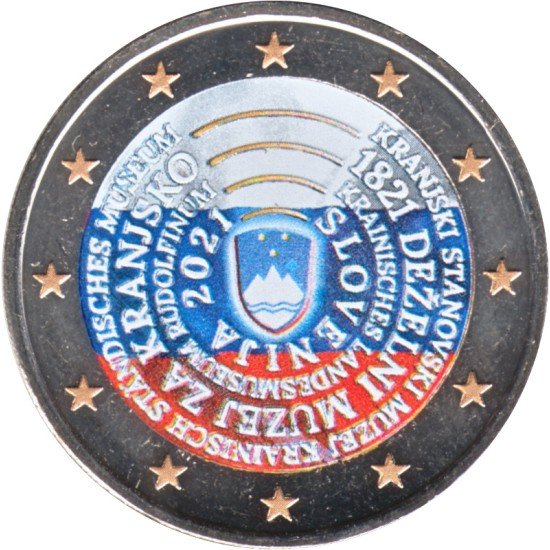 Eslovenia 2021 2 € euros conmemorativos Color Av. 1er Museo Eslovenia 2021 2 € euros conmemorativos Color Av. 1er Museo