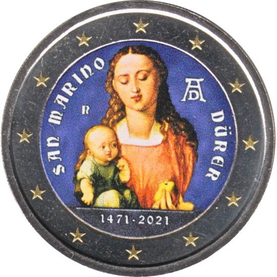 San Marino  2021 2 € euros conmemorativos Color Durero