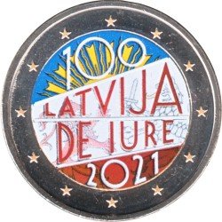 Letonia 2021 2 € euros conmemorativos Color Iure Letonia 2021 2 € euros conmemorativos Color Iure