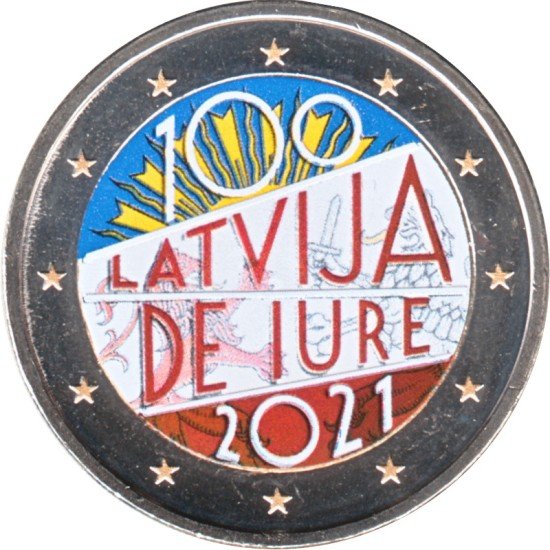 Letonia 2021 2 € euros conmemorativos Color Iure