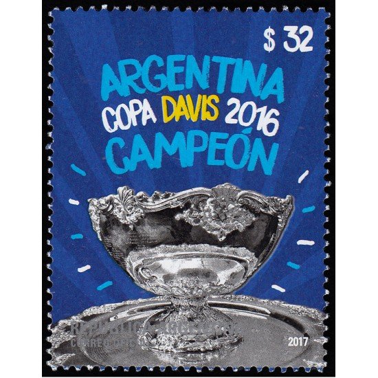 Argentina  3177 2017 Argentina Campeón de la Copa Davis MNH