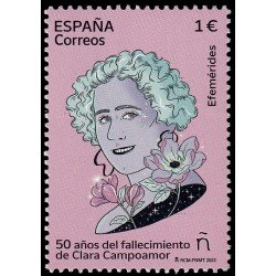 España Spain 5569 2022 Efemérides 50 años fallecimiento Clara Campoamor MNH 