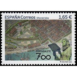 España Spain 5571 2022 Efemérides 700 años fundación Portugalete MNH 