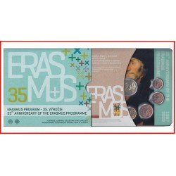 Eslovaquia 2022 Cartera Of Monedas € euro Set Programa Erasmus Eslovaquia 2022 Cartera Of Monedas € euro Set Programa Erasmus